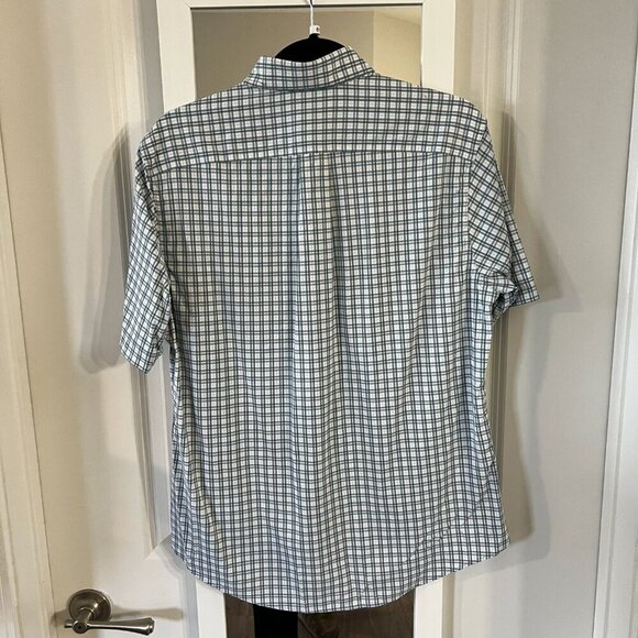 812 NWT Genteal Button Up Short Sleeve Shirt Size Small Color Blue White - Picture 4 of 5